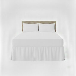 Fitted Valance Bed Sheet Polycotton Mattress Cover And Frill Easy Care White - thumbnail 2