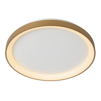 Lucide Vidal Modern Flush Ceiling Light 48Cm - Led Dim. - 1X38W 2700K - Matt Gold, Brass - image 1