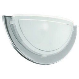 Eglo Planet 1 Chrome And White Metal And Glass Semi Sphere Flush Wall Light, (D) 8.5Cm - thumbnail 2