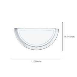 Eglo Planet 1 Chrome And White Metal And Glass Semi Sphere Flush Wall Light, (D) 8.5Cm - thumbnail 3