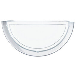 Eglo Planet 1 Chrome And White Metal And Glass Semi Sphere Flush Wall Light, (D) 8.5Cm