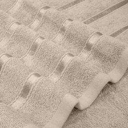 Casabella Towels Set, 8 Pc Towels For Bathroom, 100% Cotton, 2 Bath Towels, 2 Hand Towels, 4 Face Cloth - Beige - thumbnail 5