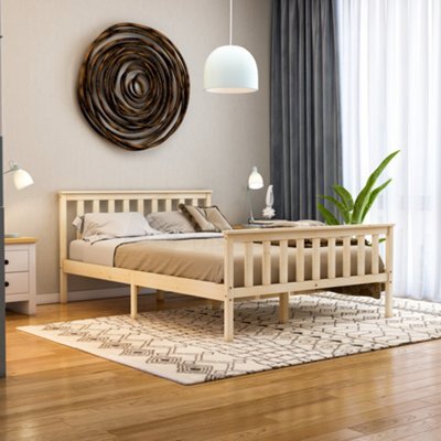 Lassic Vida Designs Milan Pine 4Ft6 Double Wooden Bed Frame - High Foot End - image 1