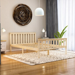 Lassic Vida Designs Milan Pine 4Ft6 Double Wooden Bed Frame - High Foot End - thumbnail 3