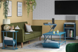Dorel Home Novogratz Regal End Table In Blue / Metal Frame - thumbnail 6