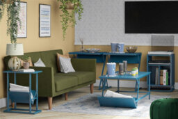 Dorel Home Novogratz Regal End Table In Blue / Metal Frame - thumbnail 7