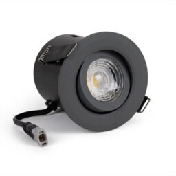 Graphite Grey 6W Led Downlight - 3K Warm White - Dimmable & Tilt Ip44 - Se Home