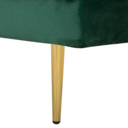 Beliani Left-Hand Chaise Longue Miramas Velvet Emerald Green - thumbnail 7