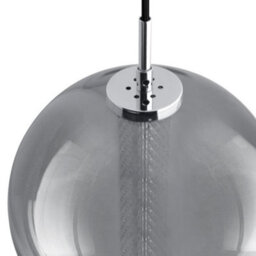 Long Life Lamps Company Led Globe Ceiling Pendant Light Smoked Grey Glass Lamp Shade Chrome Holder K437 - thumbnail 6