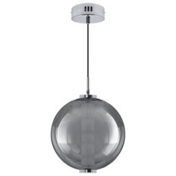 Long Life Lamps Company Led Globe Ceiling Pendant Light Smoked Grey Glass Lamp Shade Chrome Holder K437 - thumbnail 4