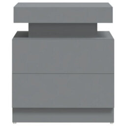 Berkfield Bedside Cabinet Grey 45X35X52 Cm Engineered Wood - thumbnail 4
