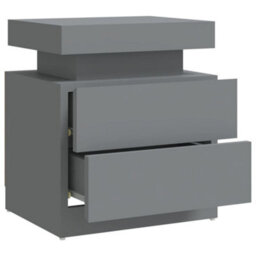 Berkfield Bedside Cabinet Grey 45X35X52 Cm Engineered Wood - thumbnail 6