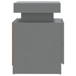 Berkfield Bedside Cabinet Grey 45X35X52 Cm Engineered Wood - thumbnail 5