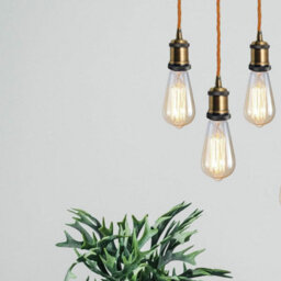 Vintage Industrial Brass Pendant Ceiling Light E27 With 2M Gold Twisted Fabric Cable Retro Lamp Holder Kit - thumbnail 6
