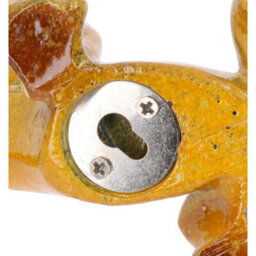 AB Tools Yellow Speckled Gecko Lizard Resin Wall Shed Sculpture Statue House Small - thumbnail 3