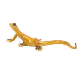 AB Tools Yellow Speckled Gecko Lizard Resin Wall Shed Sculpture Statue House Small - thumbnail 2
