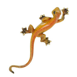 AB Tools Yellow Speckled Gecko Lizard Resin Wall Shed Sculpture Statue House Small - thumbnail 4