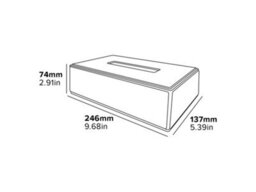 Corby of Windsor Corby Highland Hotel Collection Rectangular Tissue Box Holder In Black Pu Leather - thumbnail 6