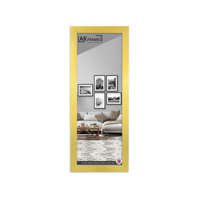 "AK Frames Sleek 16X8"" Gold Thin Modern Picture Frame - Slim And Design For Posters, Prints And Photos - Elegant Wall Frame Decor" - image 1