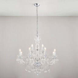 Anson Lighting Montana Chrome And Clear Acrylic 12 Light Ceiling Pendant - thumbnail 1