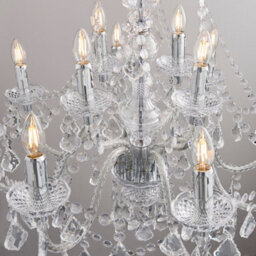 Anson Lighting Montana Chrome And Clear Acrylic 12 Light Ceiling Pendant - thumbnail 6