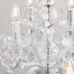 Anson Lighting Montana Chrome And Clear Acrylic 12 Light Ceiling Pendant - thumbnail 4
