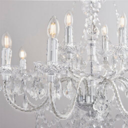 Anson Lighting Montana Chrome And Clear Acrylic 12 Light Ceiling Pendant - thumbnail 7