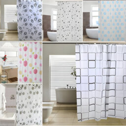 Accessotech Luxury Modern Pvc Shower Curtain With Hooks Waterproof 180X180Cm Bathroom Liner Leaf Design - thumbnail 2