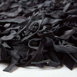 Homescapes Dallas Leather Shaggy Rug Black, 120 X 180 Cm - thumbnail 4