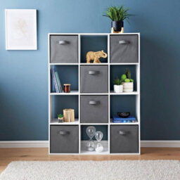 Spot On Dealz 12 Cube Storage Unit Book Case Wooden Storage Cabinets Book Shelf