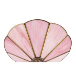 Happy Homewares Soft Rose Pink Chic Tiffany Glass Easy Fit Pendant Shade With Chains - thumbnail 5