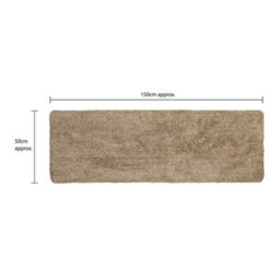 Jvl Kensington Machine Washable Cotton Runner Barrier Doormat, 50X150Cm, Brown - thumbnail 9