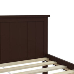 Berkfield Bed Frame Dark Brown Solid Wood Pine 160X200 Cm - thumbnail 4