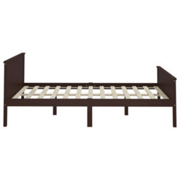 Berkfield Bed Frame Dark Brown Solid Wood Pine 160X200 Cm - thumbnail 5