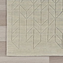 Sage Geometric Modern Wool Rug For Living Room Bedroom & Dining Room-61Cm X 91Cm - thumbnail 5