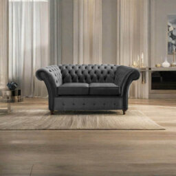 Chesterfield Beaumont 2 Seater Sofa Malta Slate 05 - thumbnail 2