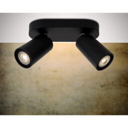 Lucide Xyrus Modern Twin Ceiling Spotlight - Led Dim To Warm - Gu10 - 2X5W 2200K/3000K - Black - thumbnail 5