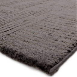 The Rug Edit Axel Scandi Grid Charcoal Living Room Rug - 200X275Cm - thumbnail 5