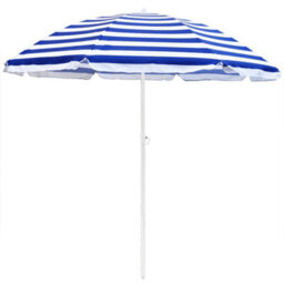 Sundaze 1.6M Blue-White Beach Outdoor Patio Garden Parasol Umbrella Sunshade Uv Protection - thumbnail 3