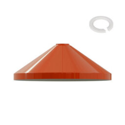 Orange Metal Cone Lampshade E27 Easy Fit Pendant Light - thumbnail 4