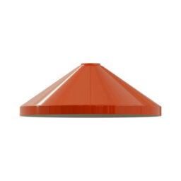 Orange Metal Cone Lampshade E27 Easy Fit Pendant Light - thumbnail 5
