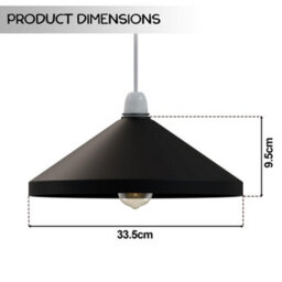 Orange Metal Cone Lampshade E27 Easy Fit Pendant Light - thumbnail 7