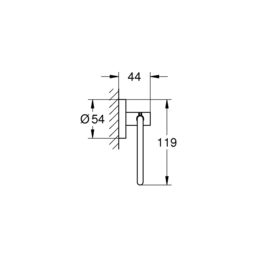 Grohe Start Matt Black Wall-Mounted Toilet Roll Holder (H)119mm (W)119mm - thumbnail 3