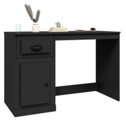 Berkfield Desk With Drawer Black 115X50X75 Cm Engineered Wood - thumbnail 4