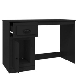 Berkfield Desk With Drawer Black 115X50X75 Cm Engineered Wood - thumbnail 8
