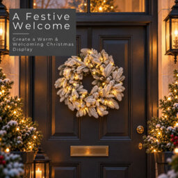 Neo Pre Lit Snow Flocked Festive Christmas Wreath Warm White Led Lights - thumbnail 3