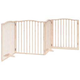 Walplus Wood Dog Gate With Door Foldable 4 Panels 320 Cm Poplar Wood - thumbnail 6