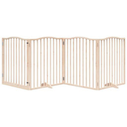 Walplus Wood Dog Gate With Door Foldable 4 Panels 320 Cm Poplar Wood - thumbnail 3