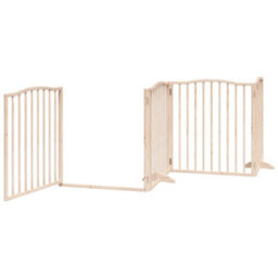 Walplus Wood Dog Gate With Door Foldable 4 Panels 320 Cm Poplar Wood - thumbnail 4
