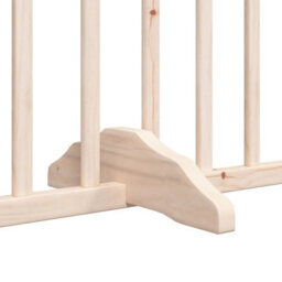 Walplus Wood Dog Gate With Door Foldable 4 Panels 320 Cm Poplar Wood - thumbnail 9